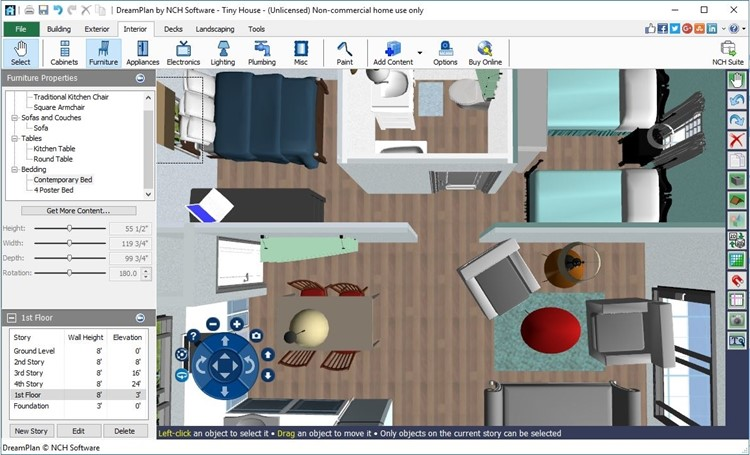 screenshot of DreamPlan Home Design Software